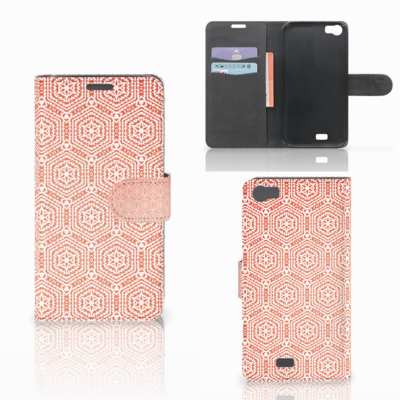Wiko Lenny Telefoon Hoesje Pattern Orange