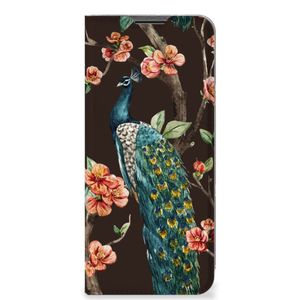 Nokia G50 Hoesje maken Pauw met Bloemen