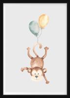 POSTERS - Aap met ballonnen - thumbnail