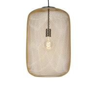 QAZQA Moderne zwart met gouden hanglamp - Bliss Mesh