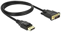 Kabel Displayport 1.2 stekker > DVI 24+1 stekker 1 m zwart Delock