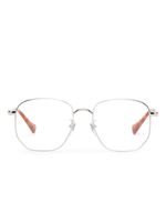 Gucci Eyewear lunettes de vue oversize à logo GG - Argent