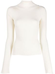 DONDUP high-neck ribbed-knit jumper - Blanc