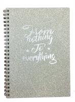 I Total notitieblok A4 glitter meisjes papier zilver