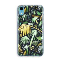 Tropical Palms Dark: iPhone XR Transparant Hoesje - thumbnail