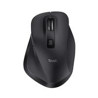 Trust Fyda Oplaadbare Draadloze Muis Bluetooth + 2.4GHz, Ergonomische Duimsteun, 50% Gerecycled Materiaal, 800-2400 DPI, Wireless Bluetooth Mouse voor Meerdere Apparaten PC Laptop iOS Android Mac