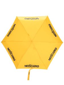 Moschino parapluie à logo imprimé - Jaune