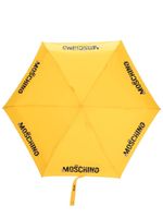 Moschino parapluie à logo imprimé - Jaune - thumbnail