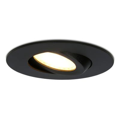 Napels LED inbouwspot Extra Plat (39mm) - 360° Kantelbaar - 8 Watt 570 Lumen - Dimbaar - IP65 - Zwart Napels LED inbouwspot Extra Plat (39mm) - 360° Kantelbaar - 8 Watt 570 Lumen - Dimbaar - IP65 - Zwart
