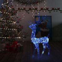 VidaXL Kerstversiering rendier 140 LED&apos;s 120 cm acryl blauw - thumbnail