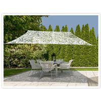 Schaduwdoek/zonnescherm vierkant camouflage wit 3 x 3 meter - Schaduwdoeken