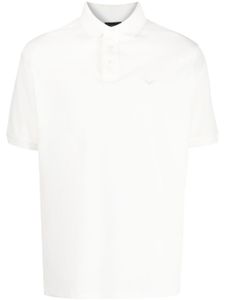 Emporio Armani polo à logo brodé - Blanc