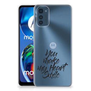 Motorola Moto E32/E32s Siliconen hoesje met naam Heart Smile