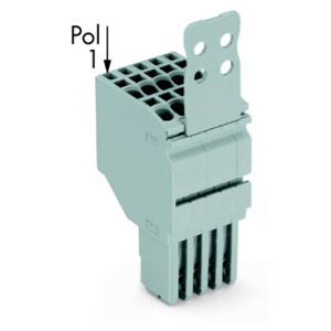 WAGO 2020-206/133-000 Connector, female Grijs 25 stuk(s)