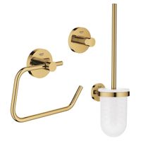 GROHE Essentials Toilet accessoireset 3-delig met toiletborstelhouder, handdoekhaak en toiletrolhouder zonder klep Cool sunrise sw99004/sw99028/sw99044/