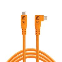 Tether Tools TetherPro Optima 10G USB exclusieve gegevensoverdracht, 10' (3M) rechte naar rechtshoekige kabel - oranje | Niet compatibel met Fuji GFX-modellen