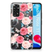 Xiaomi Redmi 10 | Redmi Note 11 4G TPU Case Butterfly Roses