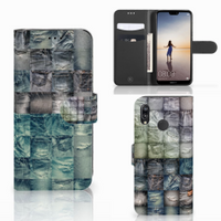 Wallet Case met Pasjes Huawei P20 Lite Spijkerbroeken - thumbnail