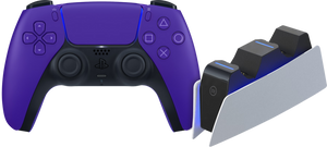 Sony PlayStation5 DualSense draadloze controller Galactic Purple + BlueBuilt oplaadstation