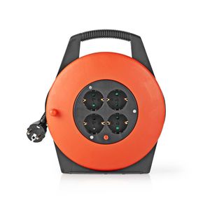 Nedis PECCR10 power uitbreiding 10 m 4 AC-uitgang(en) Binnen Zwart, Oranje