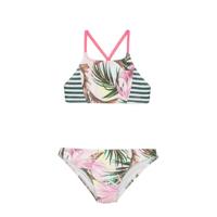 Protest gebloemde crop bikini Elba lichtroze/groen