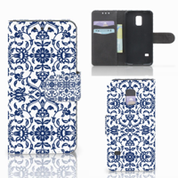 Samsung Galaxy S5 Mini Hoesje Flower Blue