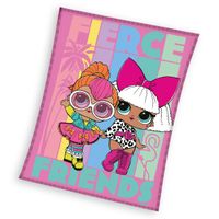 LOL Surprise Fleece plaid Friends 130 x 170 cm paars/roze