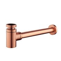 Wastafel Sifon Star Laag 11/4 Geborsteld Koper