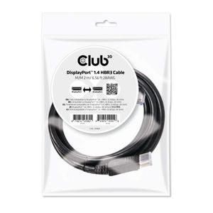 CLUB3D DisplayPort 1.4 HBR3 Cable 2meter M/M 8K60Hz