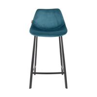 Dutchbone Franky barkruk H65 velvet petrol