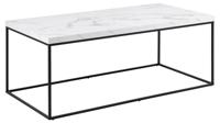 Salontafel Brennero Rechthoek Wit Marmerlook 110cm - Giga Living