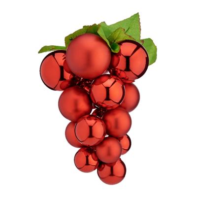 1x stuks decoratie druiventros rood van kunststof 33 cm 1x stuks decoratie druiventros rood van kunststof 33 cm