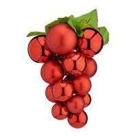 1x stuks decoratie druiventros rood van kunststof 33 cm