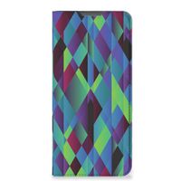 Motorola Moto E32 | Moto E32s Stand Case Abstract Green Blue - thumbnail