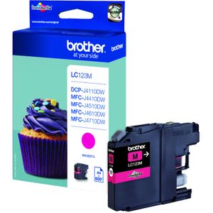 Brother LC-123M inktcartridge 1 stuk(s) Origineel Magenta