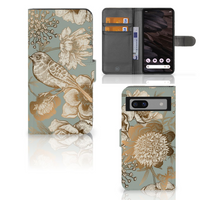 Hoesje voor Google Pixel 7A Vintage Bird Flowers - thumbnail