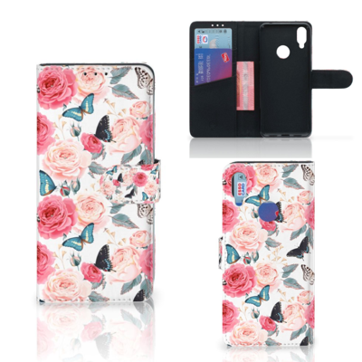 Xiaomi Redmi Note 7 Hoesje Butterfly Roses