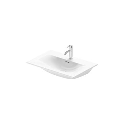 Duravit Viu meubelwastafel 73 cm met kraangat en overloop, wit Duravit Viu meubelwastafel 73 cm met kraangat en overloop, wit