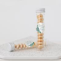 Bruiloftbedankje plastic snoepbuisje Golden Green