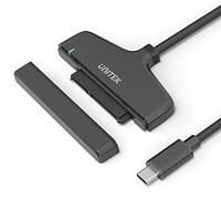 UNITEK Converter USB C 3.1 naar SATA-interface 6G, voor HDD en SSD harde schijven met grote capaciteit, super snel 6 GBPS, UASP-functie, mat, zwart, Y-1096A