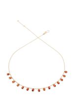 We by WHITEbIRD 18kt yellow gold Dancing Drops garnet necklace - Or