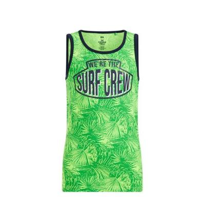 WE Fashion singlet met all over print groen