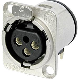 Neutrik NC3FD-H XLR-connector Flensbus, contacten haaks Aantal polen: 3 Zilver 1 stuk(s)