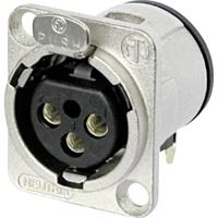 Neutrik NC3FD-H XLR-connector Flensbus, contacten haaks Aantal polen: 3 Zilver 1 stuk(s) - thumbnail