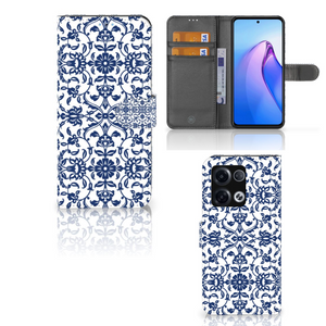 OPPO Reno8 Pro Hoesje Flower Blue