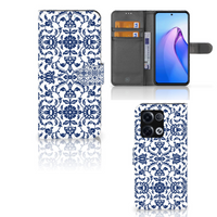 OPPO Reno8 Pro Hoesje Flower Blue - thumbnail