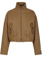 Dolce & Gabbana veste matelassée à patch logo - Marron