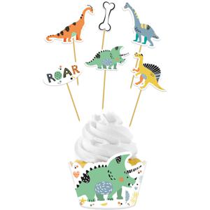 Cupcake Deco Set Dino Roar (6st)