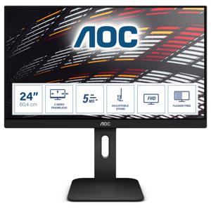 AOC 24P1 LCD-monitor Energielabel E (A - G) 60.5 cm (23.8 inch) 1920 x 1080 Pixel 16:9 5 ms DisplayPort, DVI, HDMI, USB 3.2 Gen 1 (USB 3.0), VGA, Hoofdtelefoon