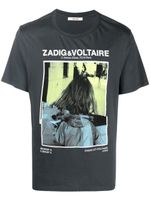 Zadig&Voltaire t-shirt en coton à imprimé graphique - Gris